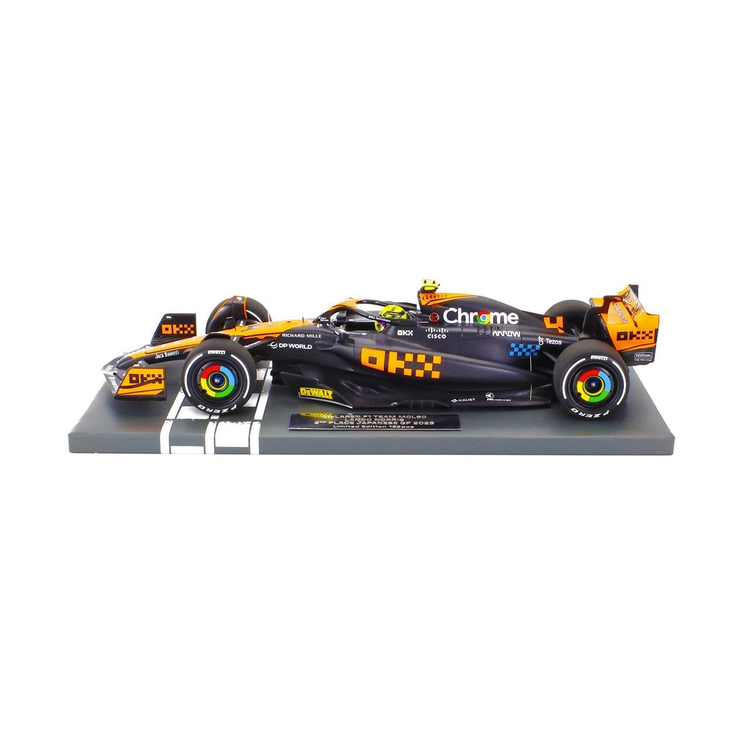 #4 Norris MCL60 Japan GP 2nd Place 2023 1:18 Car Model