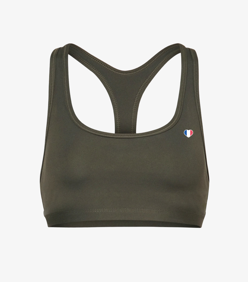 Brassiere Sport Femme Kaki - Iconique