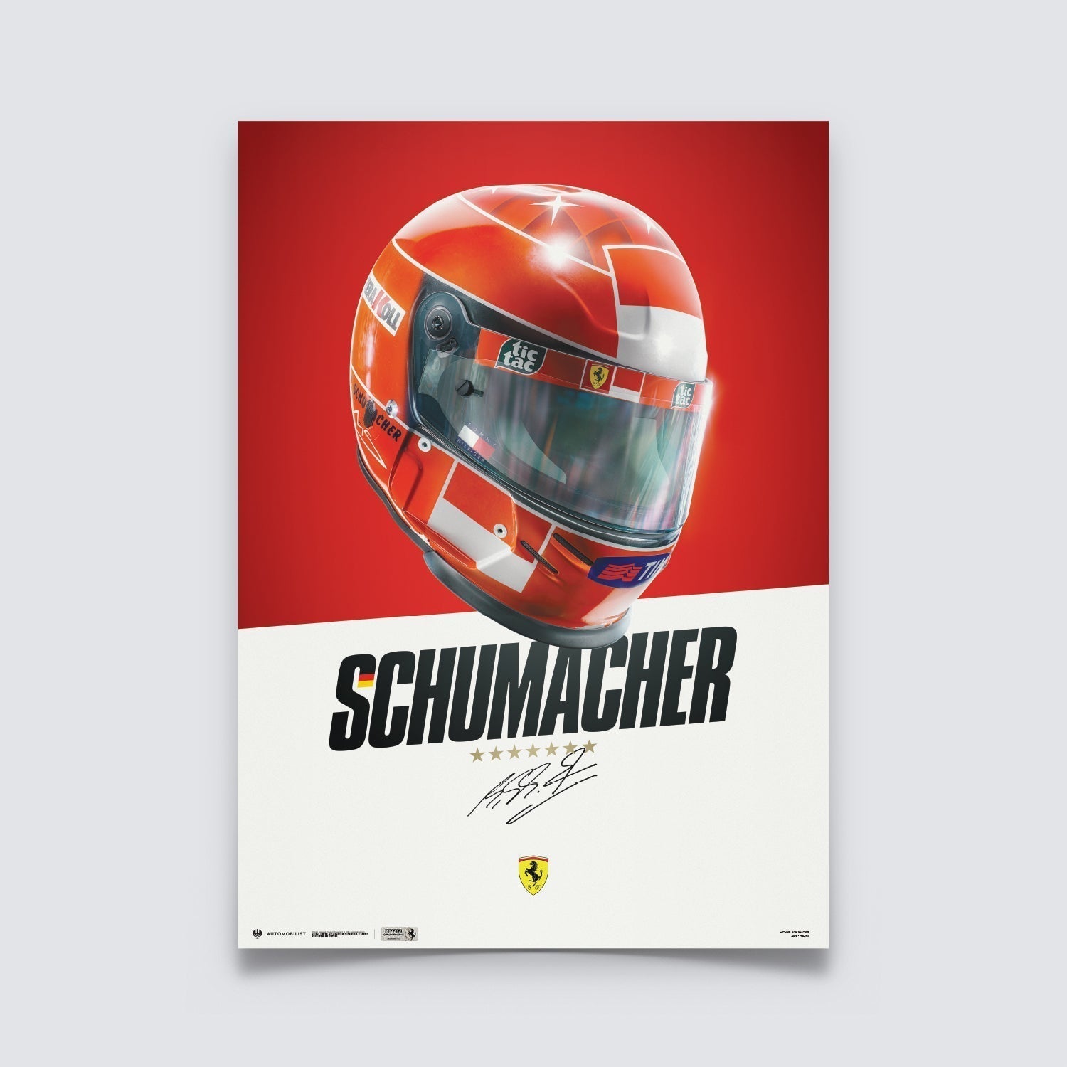 Michael Schumacher Helmet | Poster | Large