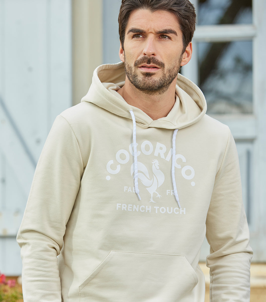 Sweat à capuche Homme Sable - Coq Français