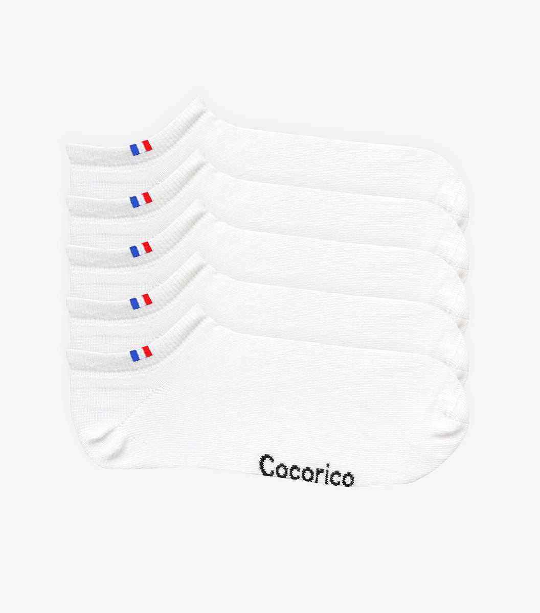 Chaussettes Homme Blanc x5 - Pack Invisible
