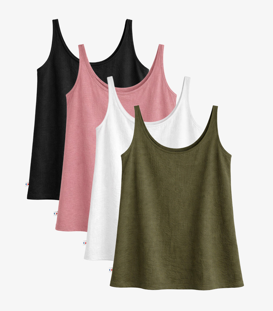 Débardeur en Lin Femme x4 - Pack Été