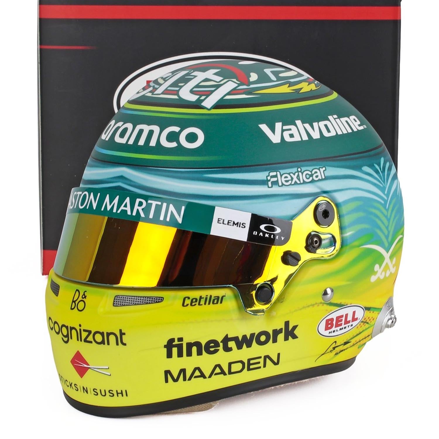 #14 Alonso Saudi Arabian GP 2025 1:2 Mini Helmet