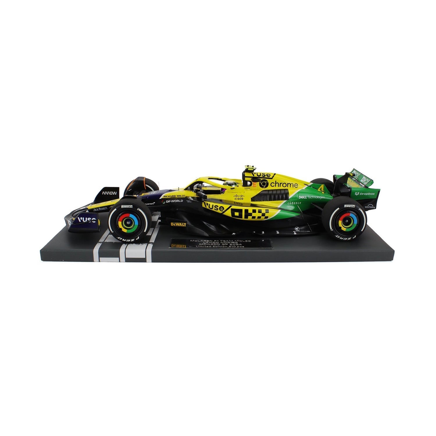 #4 Norris MCL38 Monaco GP Senna 30th Edition 1:18 Minichamps Car Model
