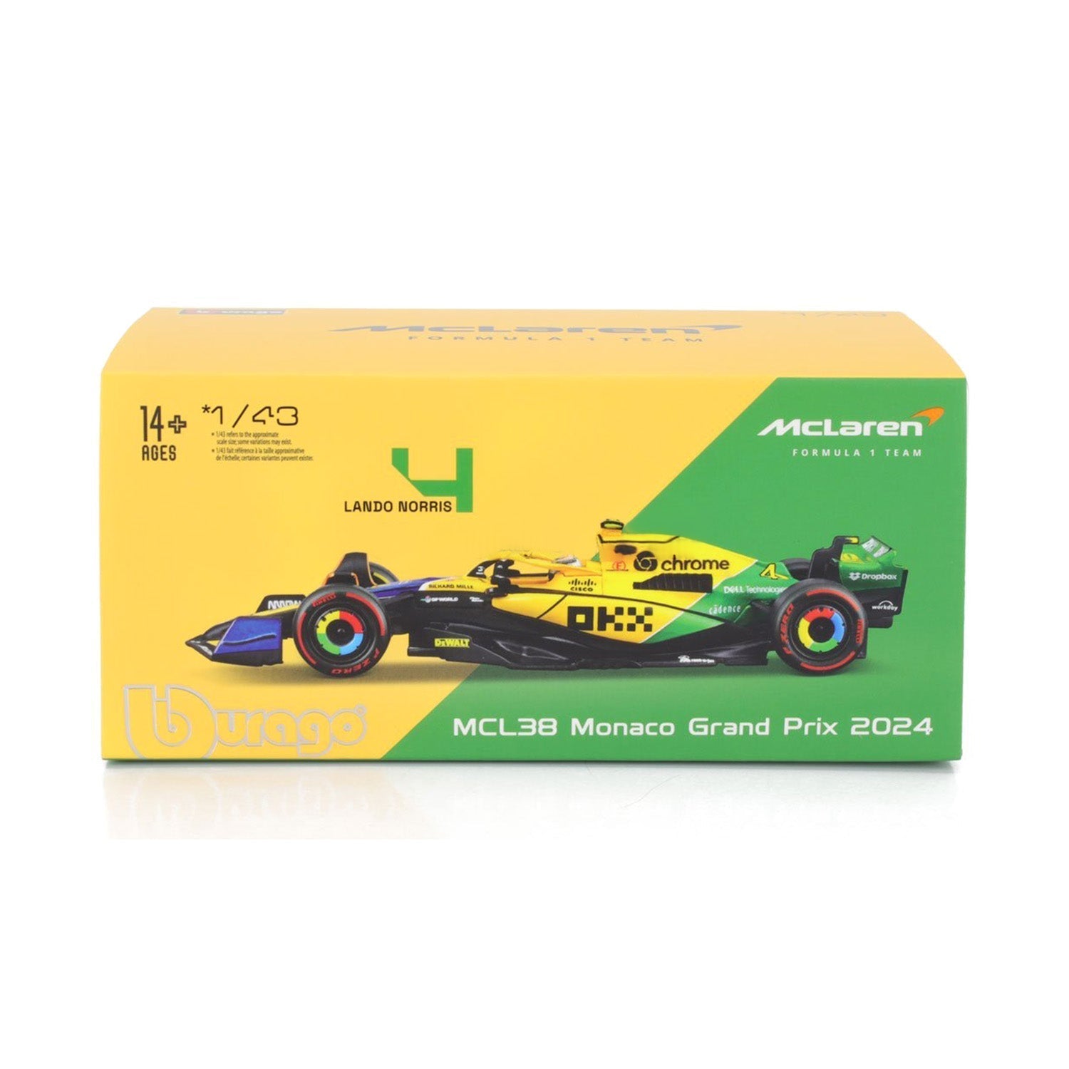 #4 Norris MCL38 Monaco GP Senna 30th Edition 1:43 Car Model