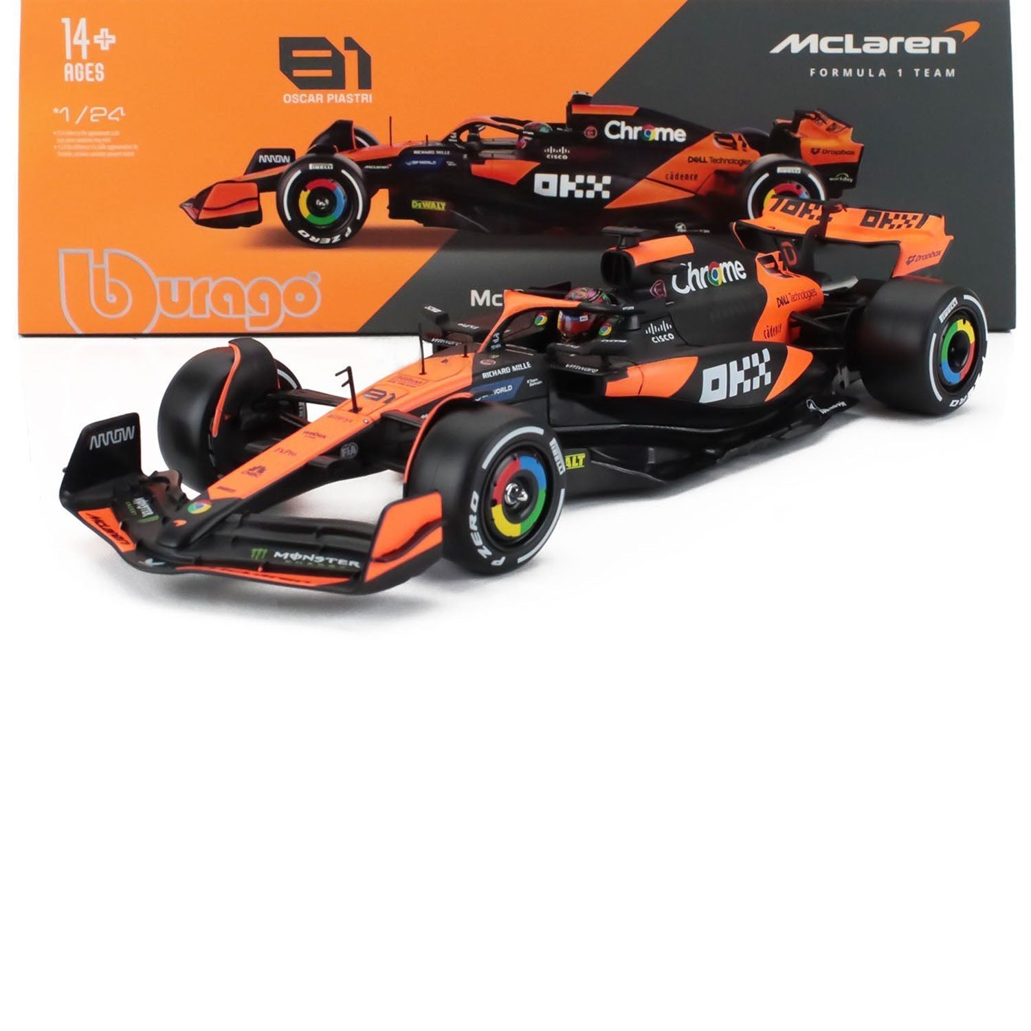 #81 Piastri MCL38 Miami GP 1:24 Car Model