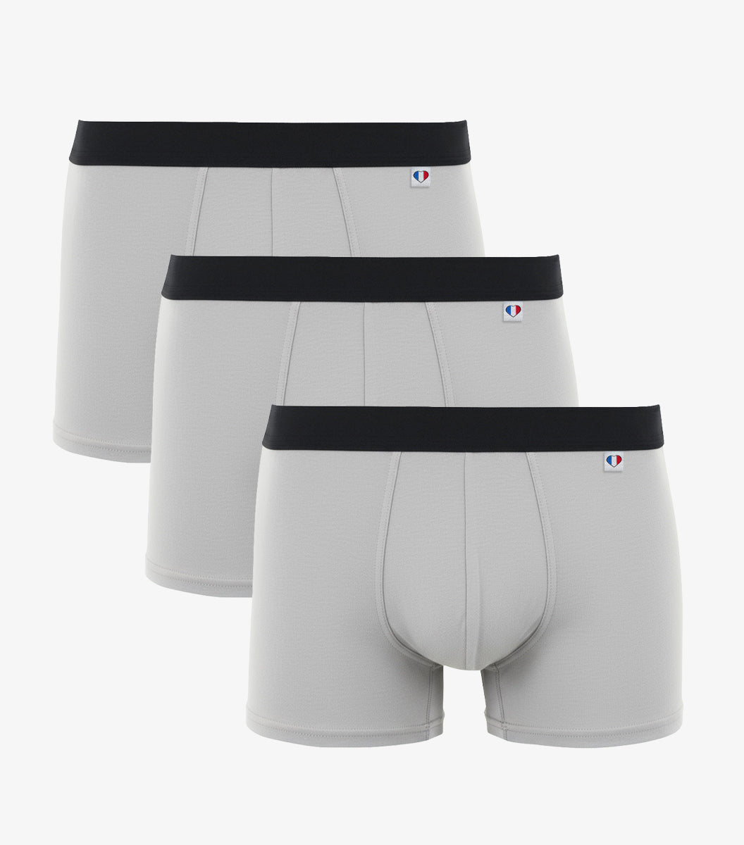 Boxer Homme Gris x3 - Pack Intemporel