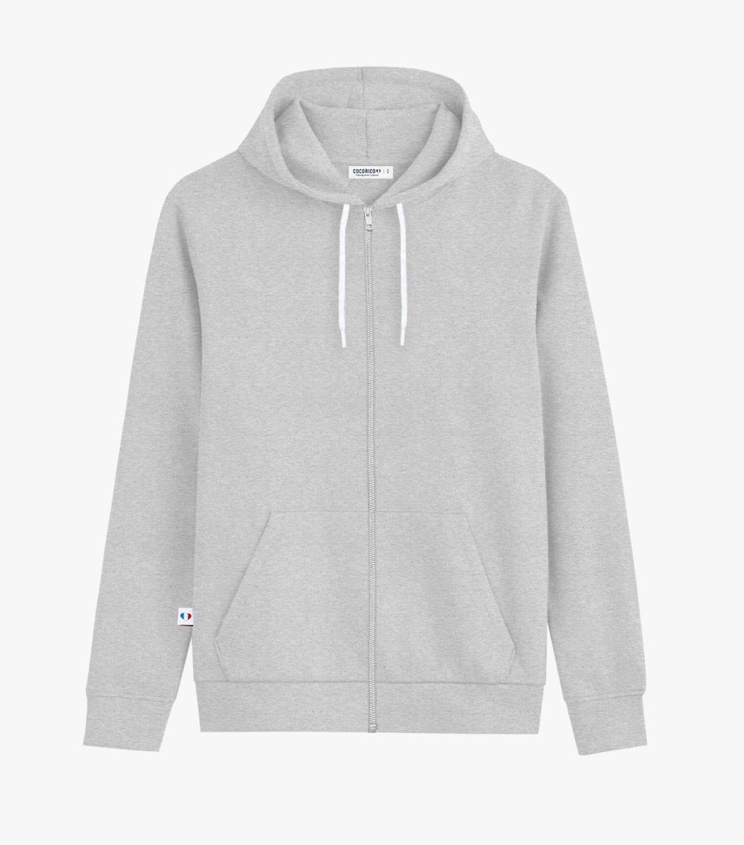 Sweat zippé Femme Gris - Intemporel