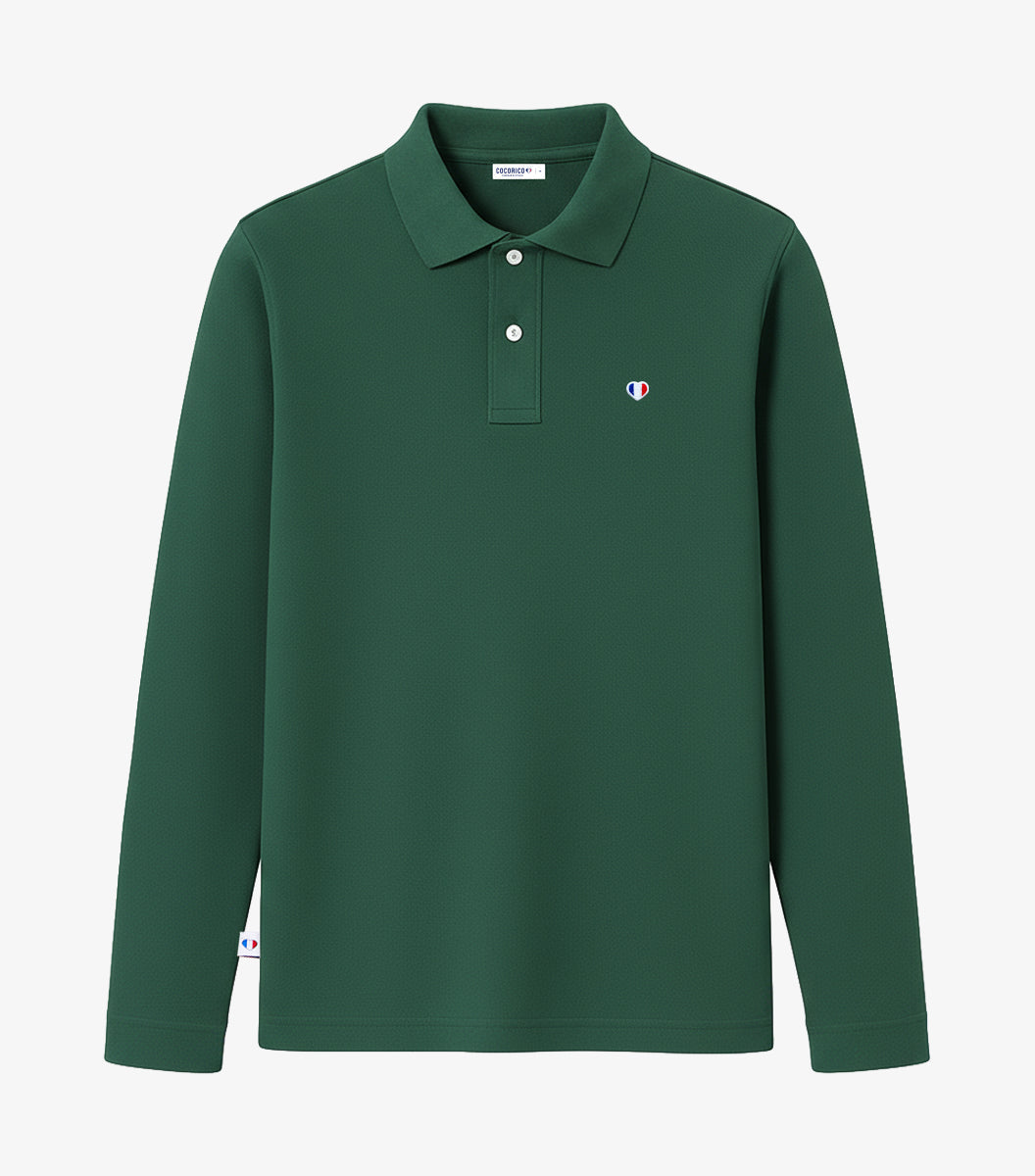 Polo Homme Manches Longues Sapin - Iconique