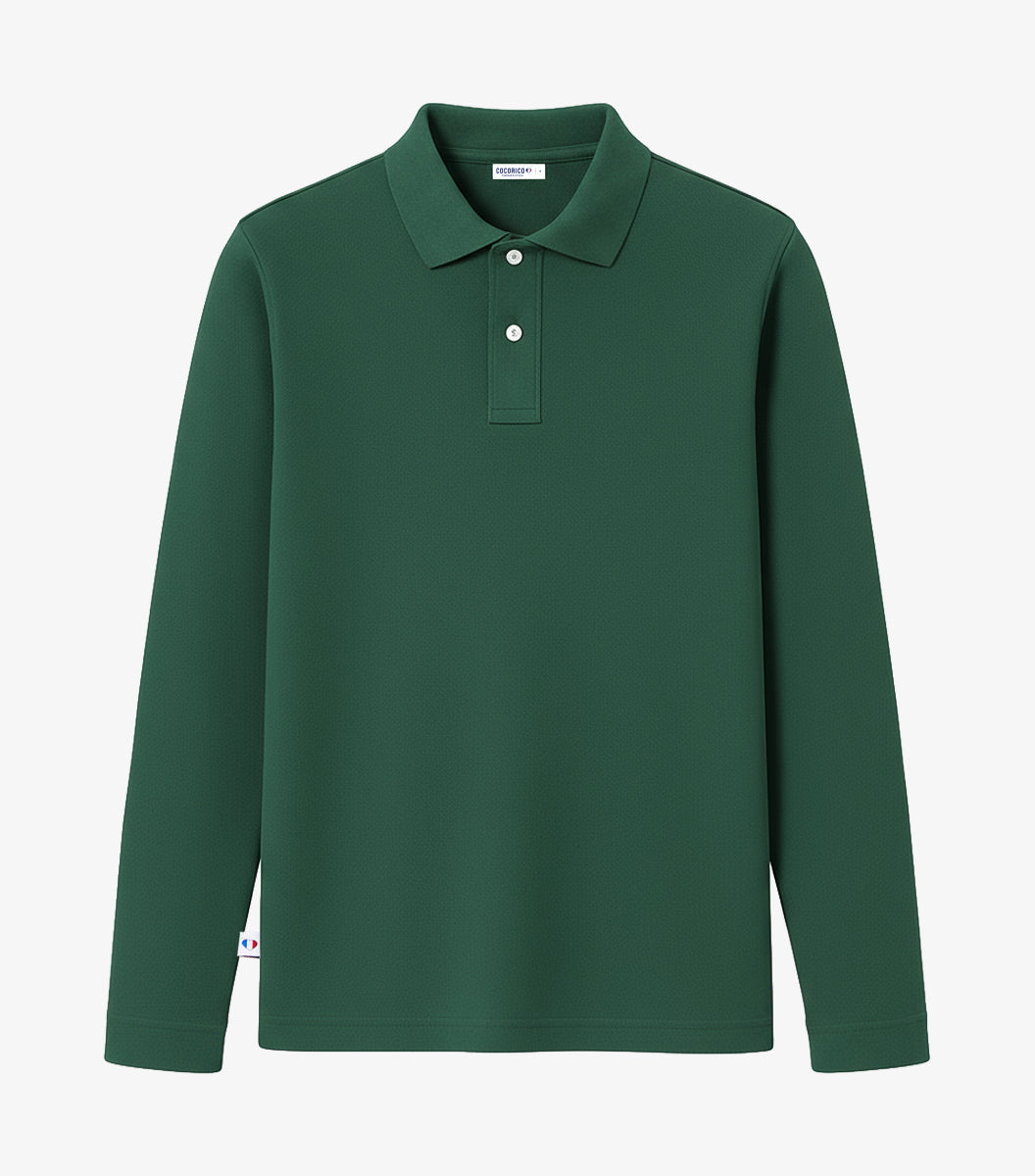 Polo Homme Manches Longues Sapin - Intemporel