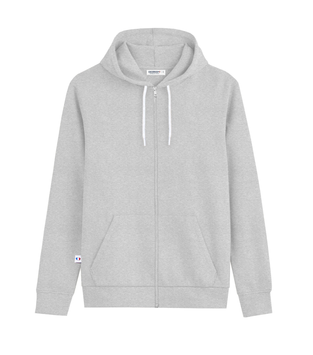 Sweat zippé Homme Gris - Intemporel