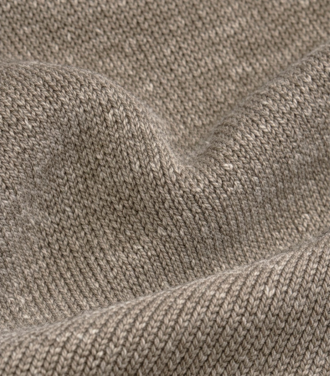 Polo Maille Homme Taupe