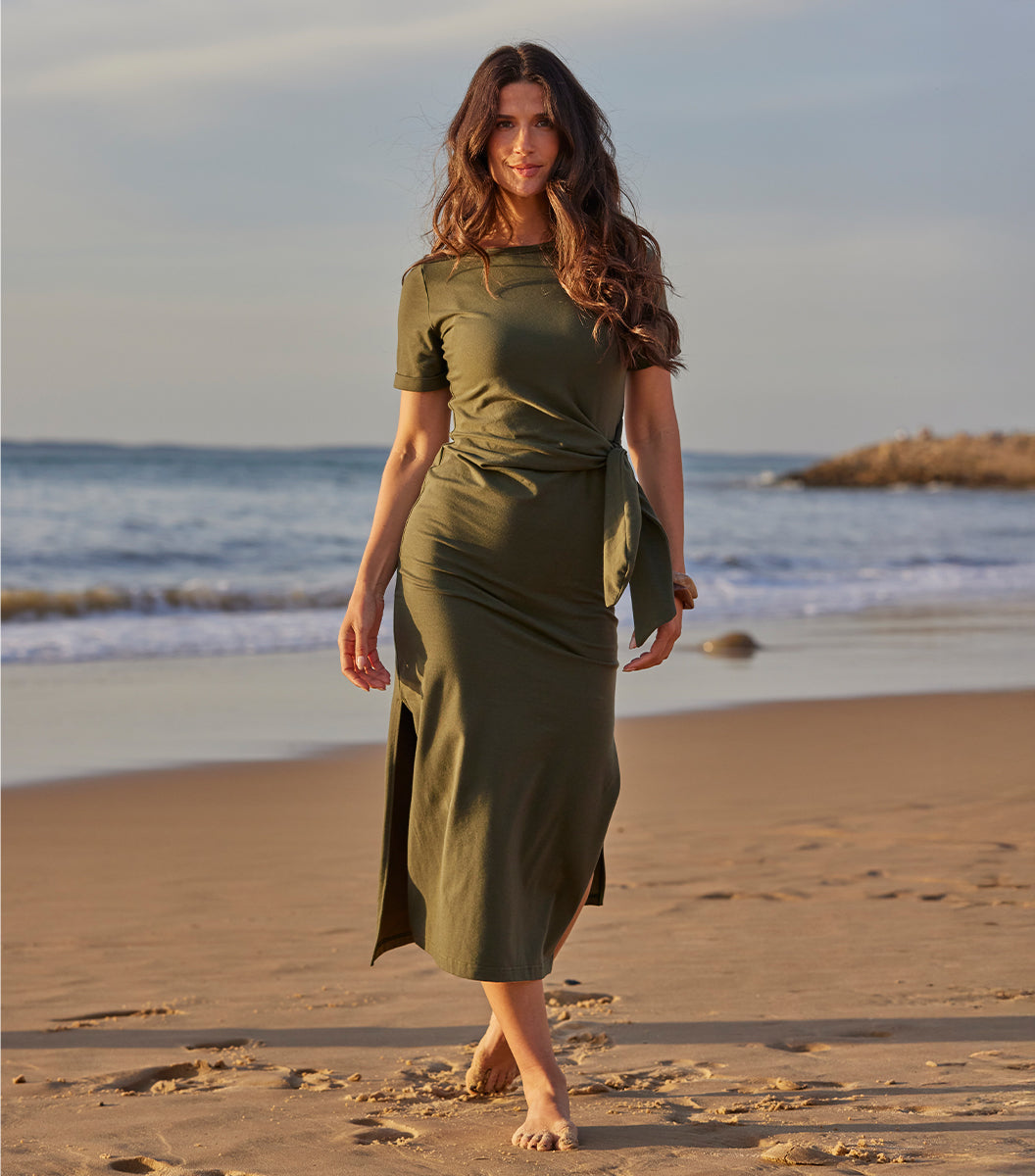 Robe Longue Femme Kaki - Selen