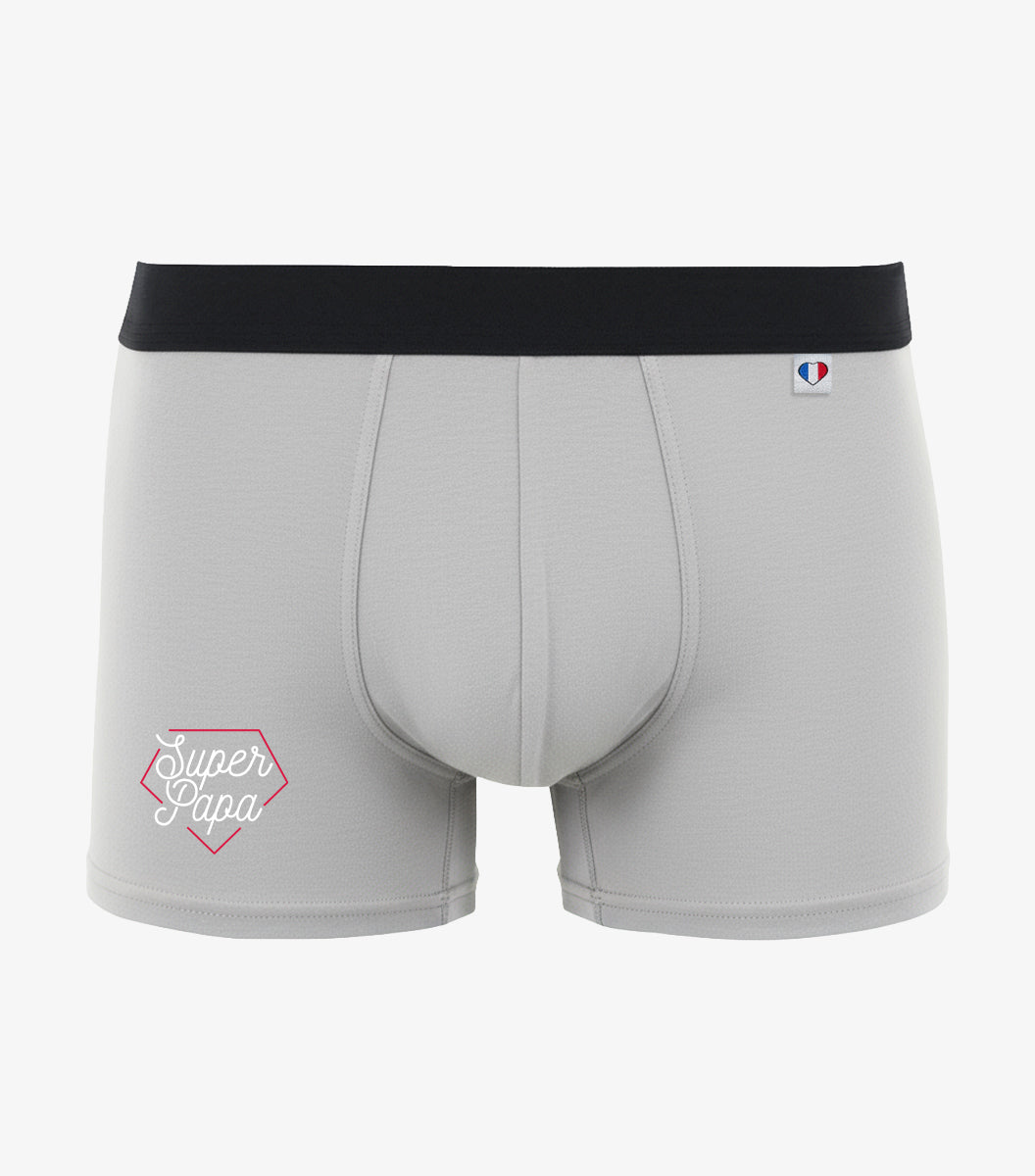 Boxer Homme Gris - Super Papa