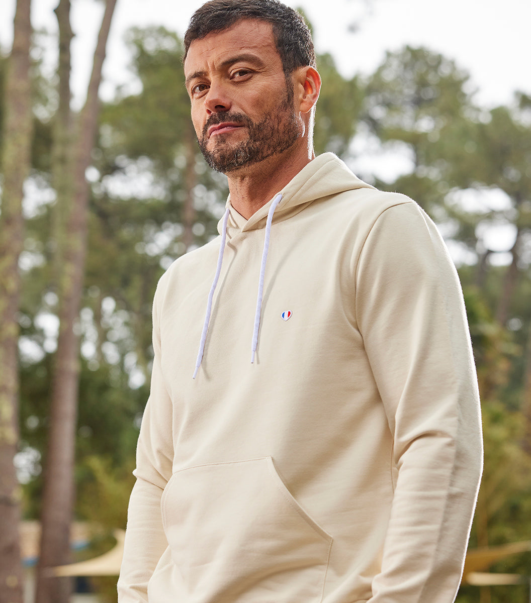 Sweat à capuche Homme Sable - Iconique