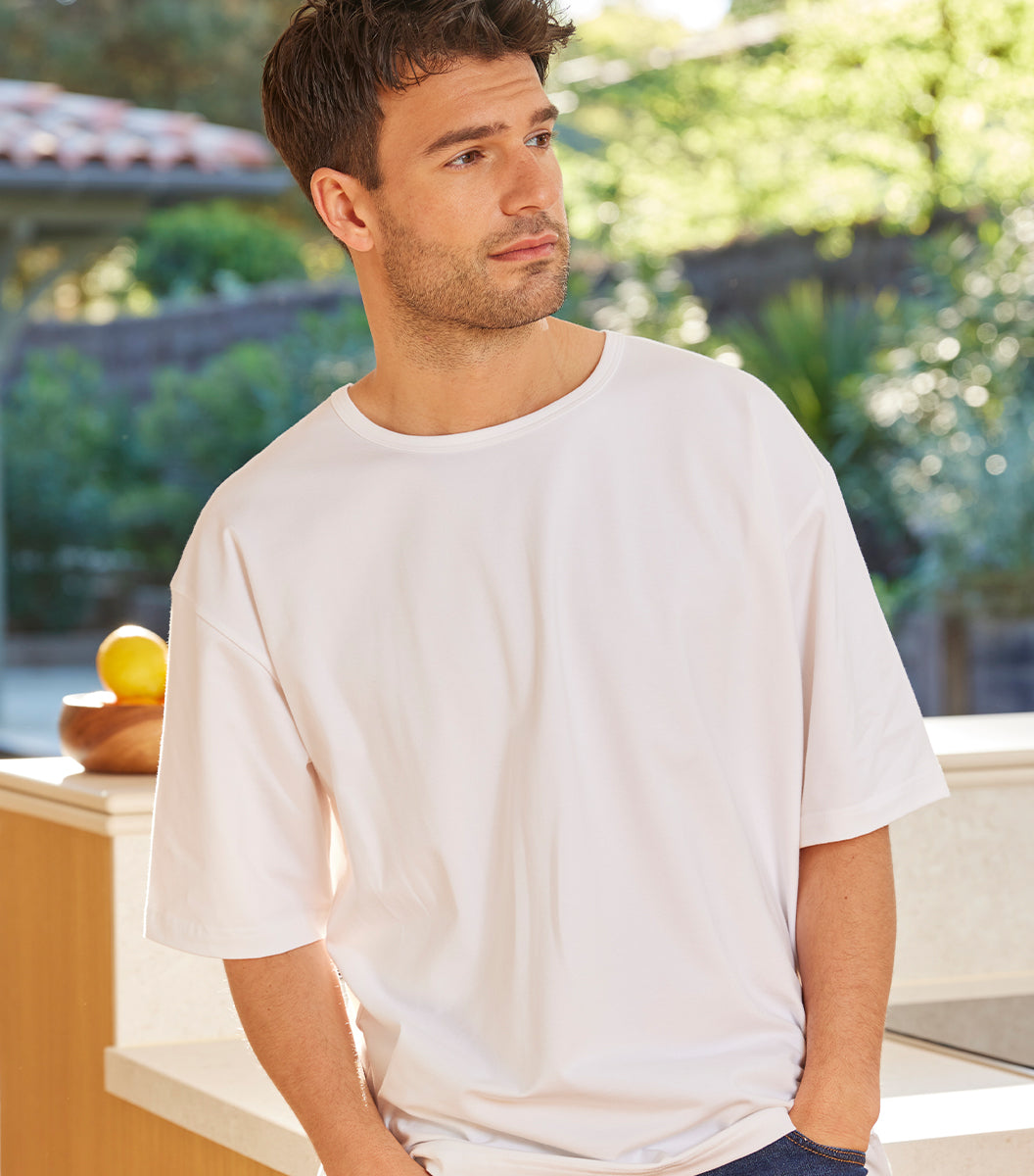 T-shirt Oversize Homme Blanc - Intemporel