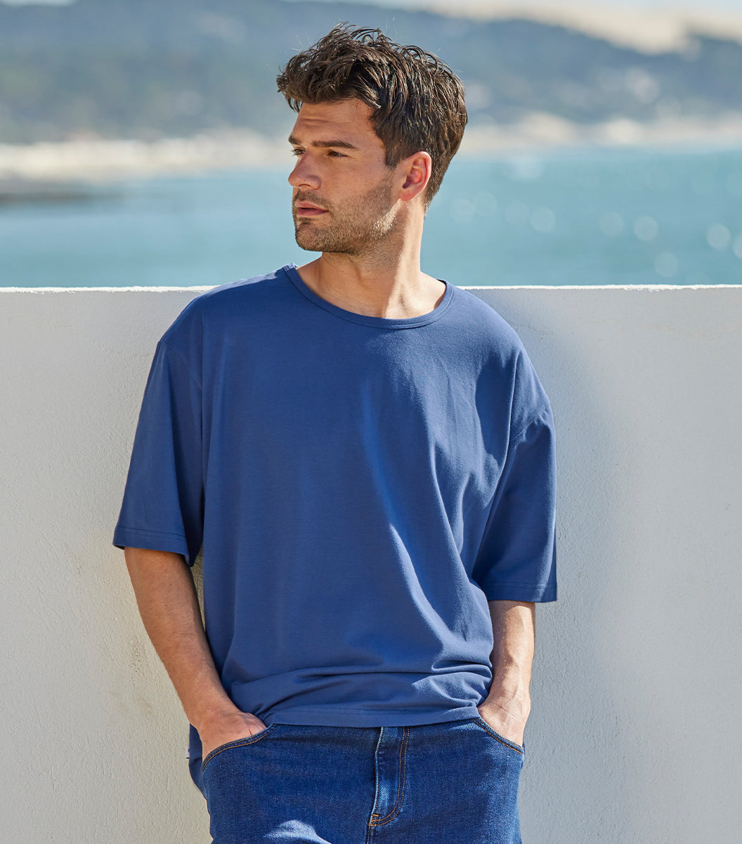 T-shirt Oversize Homme Bleu Jean x2 - Pack Intemporel